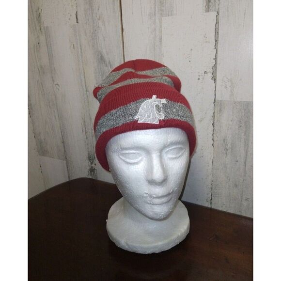 Washington State Cougars Striped Beanie OSFM - Picture 1 of 6